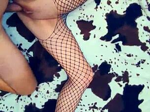 Pov Opens Her Ass And Holes In Stockings For Rough Anal