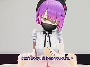 towa gives me her special service with footjob blowjob and jerk off instructions till cum