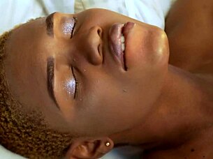 ebony naija babe with big tits gets bareback fucked by big black cock till she squirts all over