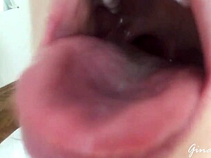 Tongue saliva throat fetish with young 18+ blonde amateurs