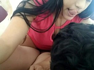 Sucking his nipple while fucking in femdom amazon position, isn't it intense?