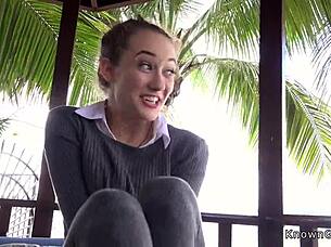 my hot ass girlfriend fux in the patio with a monster cock