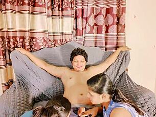 Surprising threesome with assfucking and tight pussy 😍