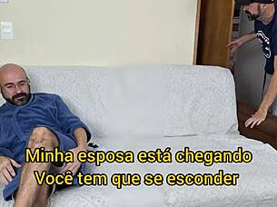 corno invites friend to watch wife get fucked blindfolded 😏