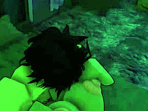 a busty follower asks me to fuck her hard and she made me cum inside in roblox