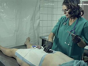 Dominatrix Mistress April Treats Ms Kittens' Private Patient in Cock Clinic