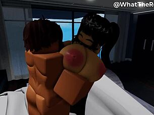 Romantic sex with a cutie in roblox roleplay.