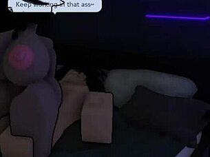 a busty follower asks me to fuck her hard and she made me cum inside in roblox