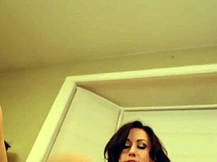 Jennifer white gives a sensual handjob in lingerie