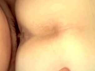 Amateur shaved pussy explored 17 days post-virginity in close-up doggystyle.