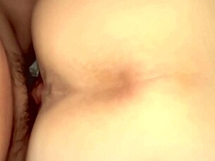 Amateur shaved pussy explored 17 days post-virginity in close-up doggystyle.