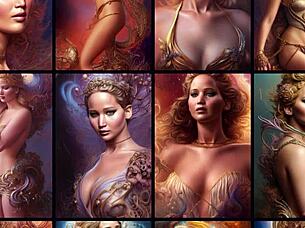 Jennifer Lawrence as Celebrity Goddess