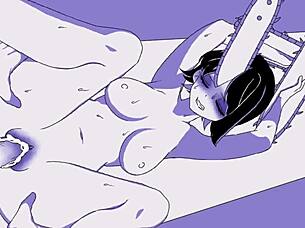 Chained anime girl in bondage gets fucked erotically in hentai style