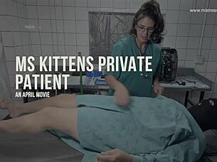 Dominatrix Mistress April Treats Ms Kittens' Private Patient in Cock Clinic