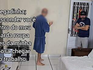 corno invites friend to watch wife get fucked blindfolded 😏