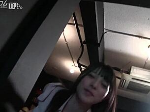 Surprising backstage moment with cute Japanese beauty in a panic situation 😊