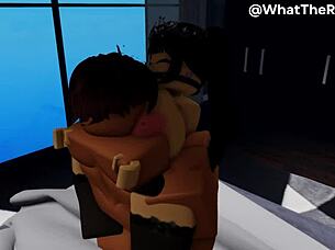 Romantic sex with a cutie in roblox roleplay.