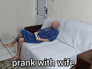 corno invites friend to watch wife get fucked blindfolded 😏