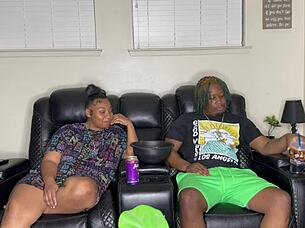 Perfect Booty Ebony Gets Dicked Down By Big Cock Before Husband Arrives