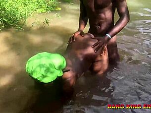 How does she take that big black cock?