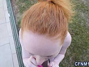 Intense CFNM Session with Redhead Cum Dumped