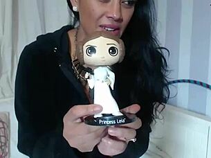 maxine x deepthroats massive dildo in her loose cavity?