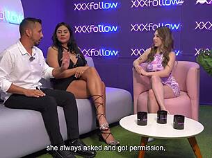 MelanyLatina gets fucked by her real partner Tommy Miller in hot cowgirl action! 😍 Big tits bouncing