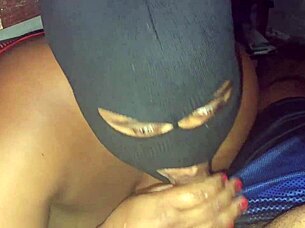 chubby bbw gives deepthroat blowjob under table cum on tits