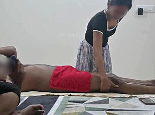 Happy Ending Massage In Front Of Step Sister