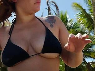 she wore a short bikini to the beach to find a guy