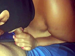 chubby bbw gives deepthroat blowjob under table cum on tits