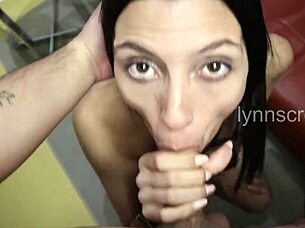 I stick a plug in my asshole and suck his cock crazy while dirty talking