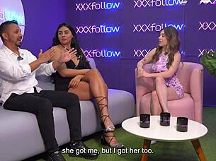 MelanyLatina gets fucked by her real partner Tommy Miller in hot cowgirl action! 😍 Big tits bouncing