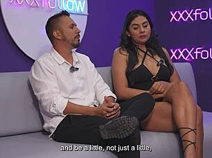 MelanyLatina gets fucked by her real partner Tommy Miller in hot cowgirl action! 😍 Big tits bouncing