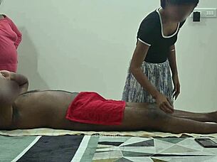 Happy Ending Massage In Front Of Step Sister