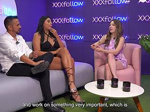 MelanyLatina gets fucked by her real partner Tommy Miller in hot cowgirl action! 😍 Big tits bouncing