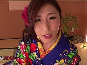 seductive kimono milf ayumi shinoda gives bj and more 😘