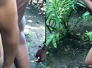 caught my ebony neighbor bathing in the bush