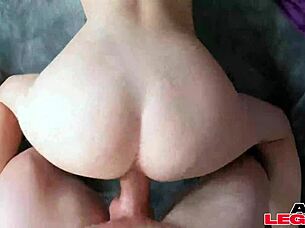 blonde babe kay lovely RIDES and gets cum on face