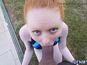 Intense CFNM Session with Redhead Cum Dumped
