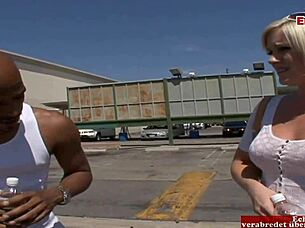 Naughty Hairy Blonde Slut Takes First BBC