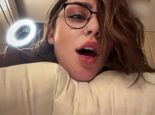 Hot Brunette With Glasses And Big Ass Gets Luscious Facial