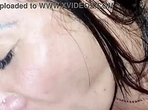 Sucked friend's big cock in car, so juicy 😋