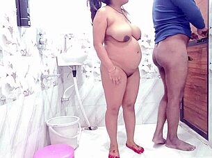 stepbrother fucks pussy in bathroom?