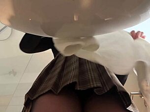 Hot Blonde Babe Strips In Bathroom