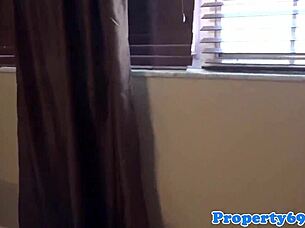 Realtor beauty pov dicksucking and doggystyle with small tits in lingerie