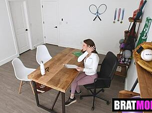 my busty milf coach wants me to grab her big balls