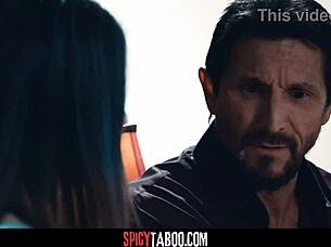 Perv Stepuncle Threesome with Stepmom Daughter