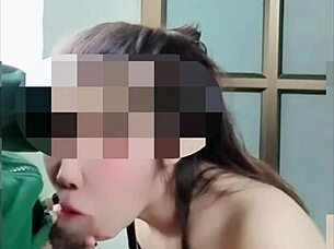 thai homemade video with pretty skinny teen 18+ giving best blowjob and cum in mouth