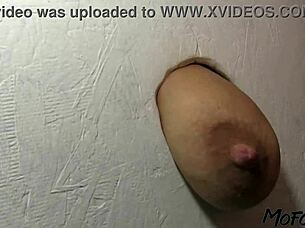 Hey, this horny amateur is sucking hard in the toilet on Mofozo com!